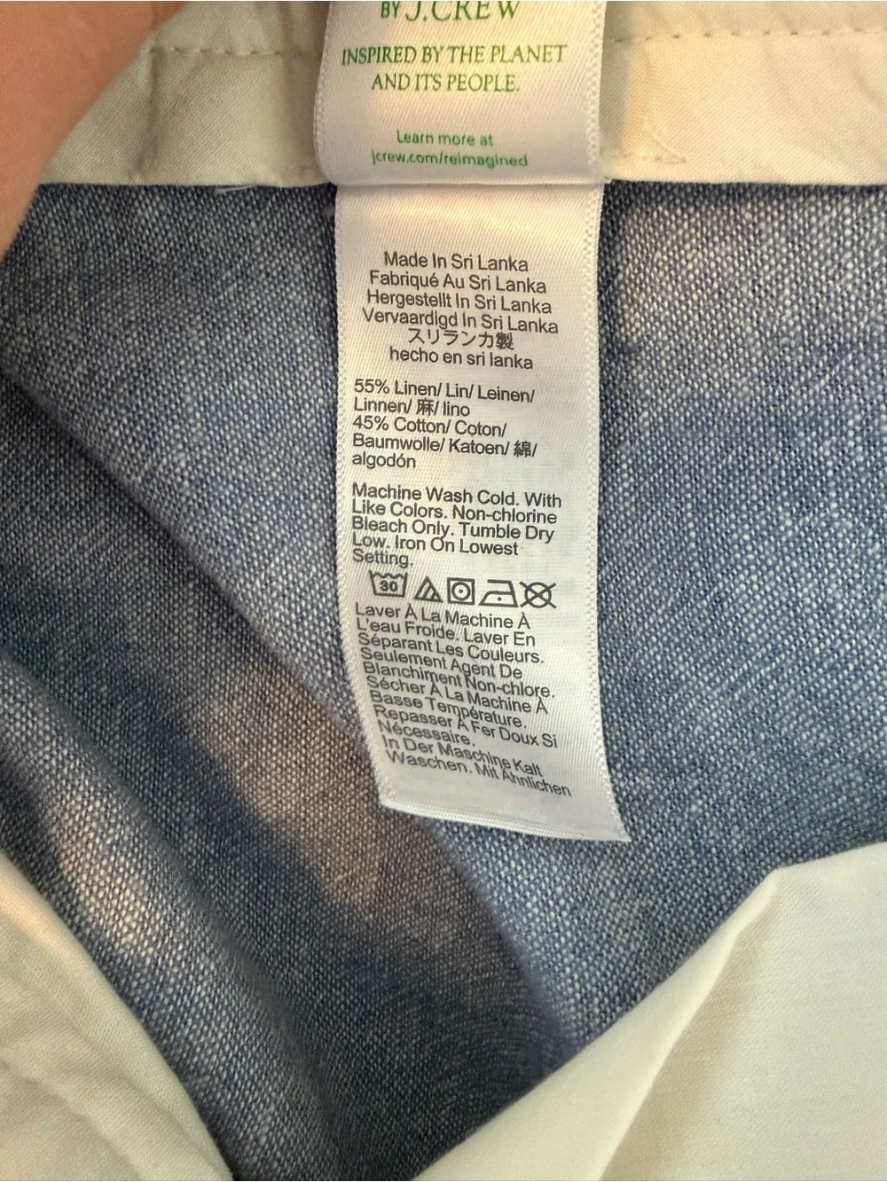 J. Crew Men's Linen Chino Pants Straight Leg Waist 31 Length 30 Light Blue